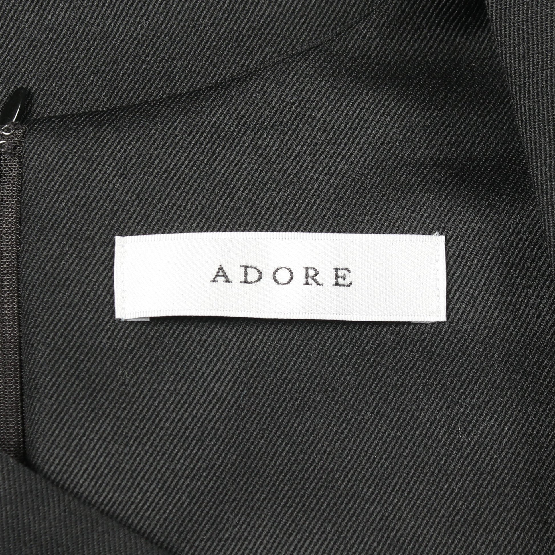 ワンピース ノースリーブ ウール モヘヤ ブラック アドーア ワンピース ADORE