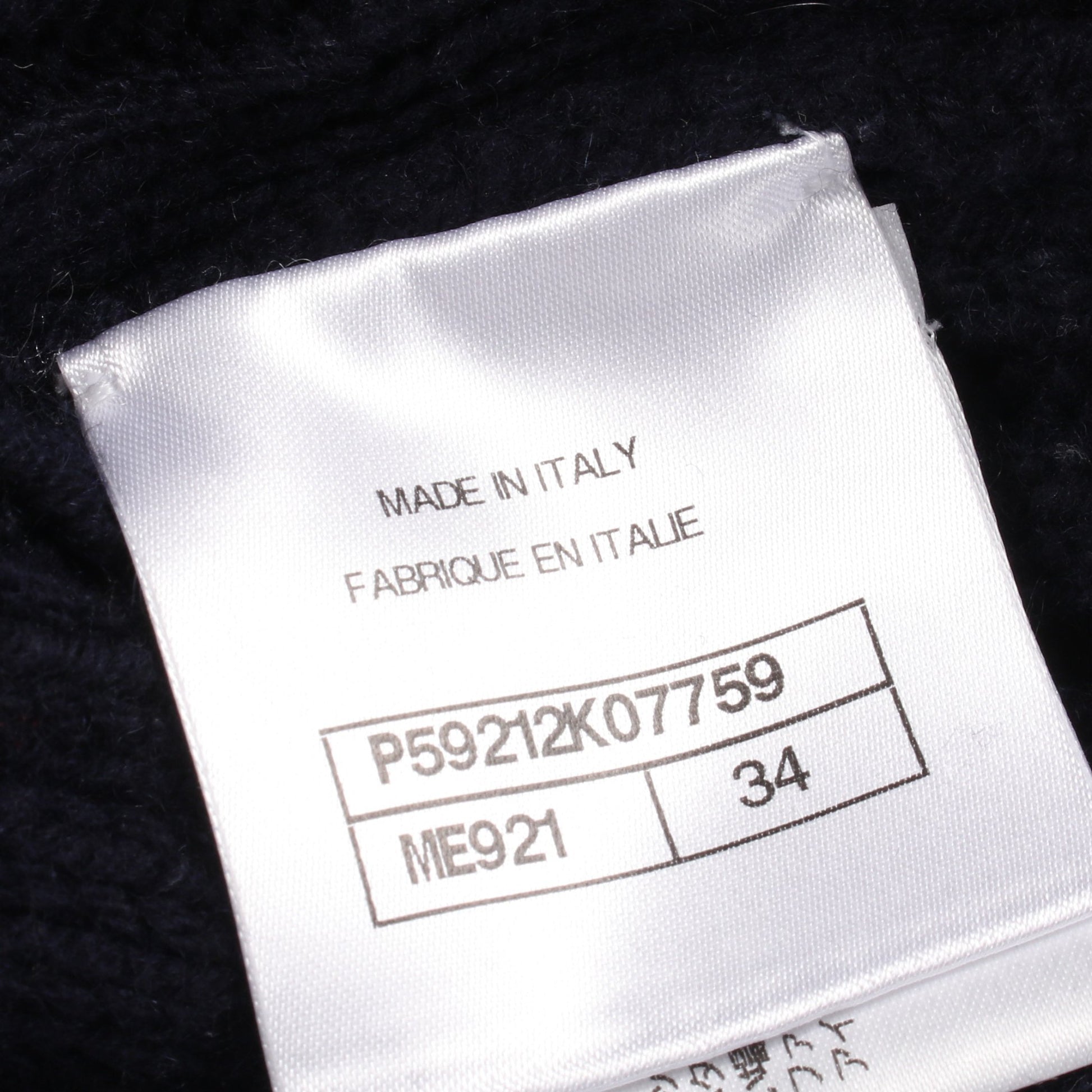 チュニック ケーブル ニットワンピース ウール カシミヤ ネイビー オフホワイト シャネル ワンピース CHANEL