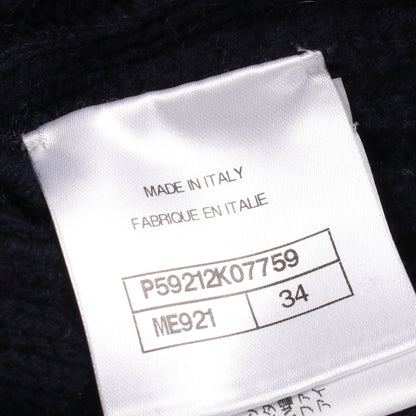 チュニック ケーブル ニットワンピース ウール カシミヤ ネイビー オフホワイト シャネル ワンピース CHANEL