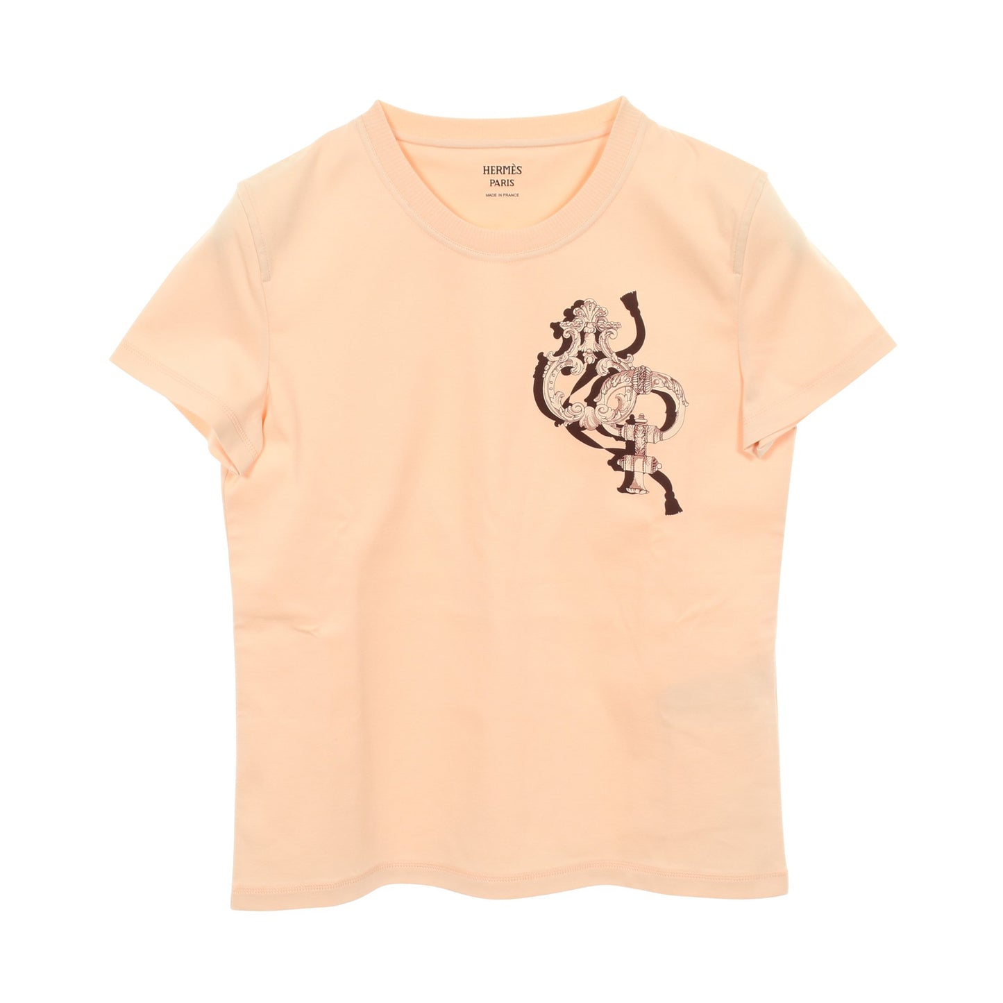 Printed straight t-shirt 半袖Tシャツ コットン ライトピンク エルメス トップス HERMES
