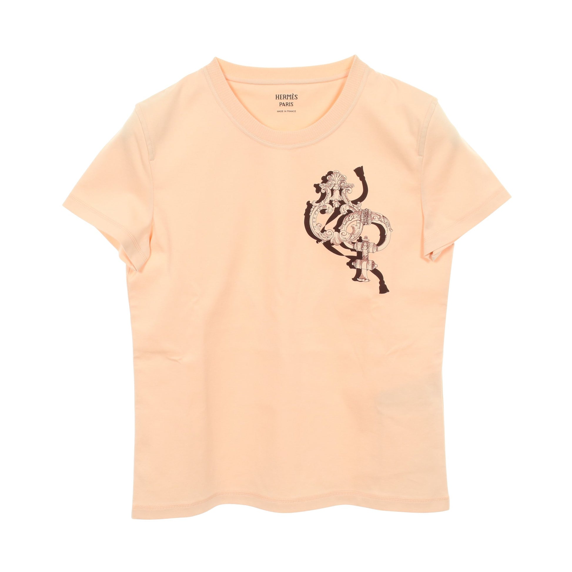 Printed straight t-shirt 半袖Tシャツ コットン ライトピンク エルメス トップス HERMES