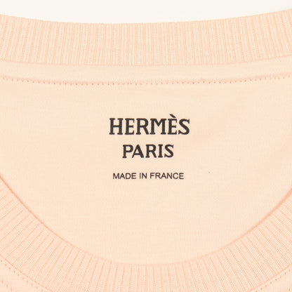 Printed straight t-shirt 半袖Tシャツ コットン ライトピンク エルメス トップス HERMES