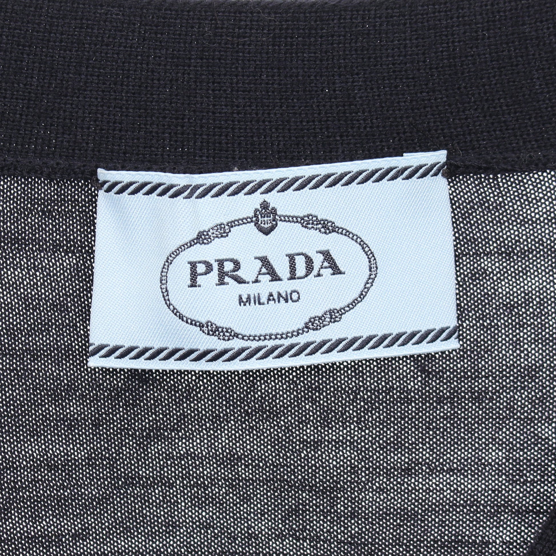 カーディガン Vネック ウール ネイビー プラダ トップス PRADA