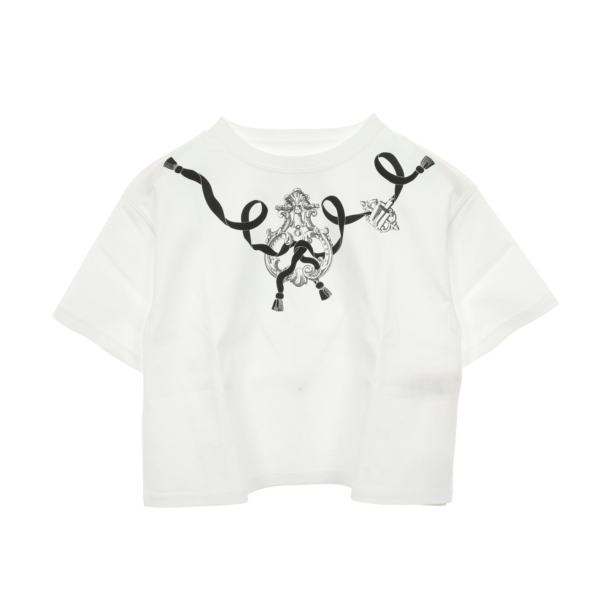 カルトゥッシュ フェロヌリー 半袖Tシャツ コットン ホワイト エルメス トップス HERMES