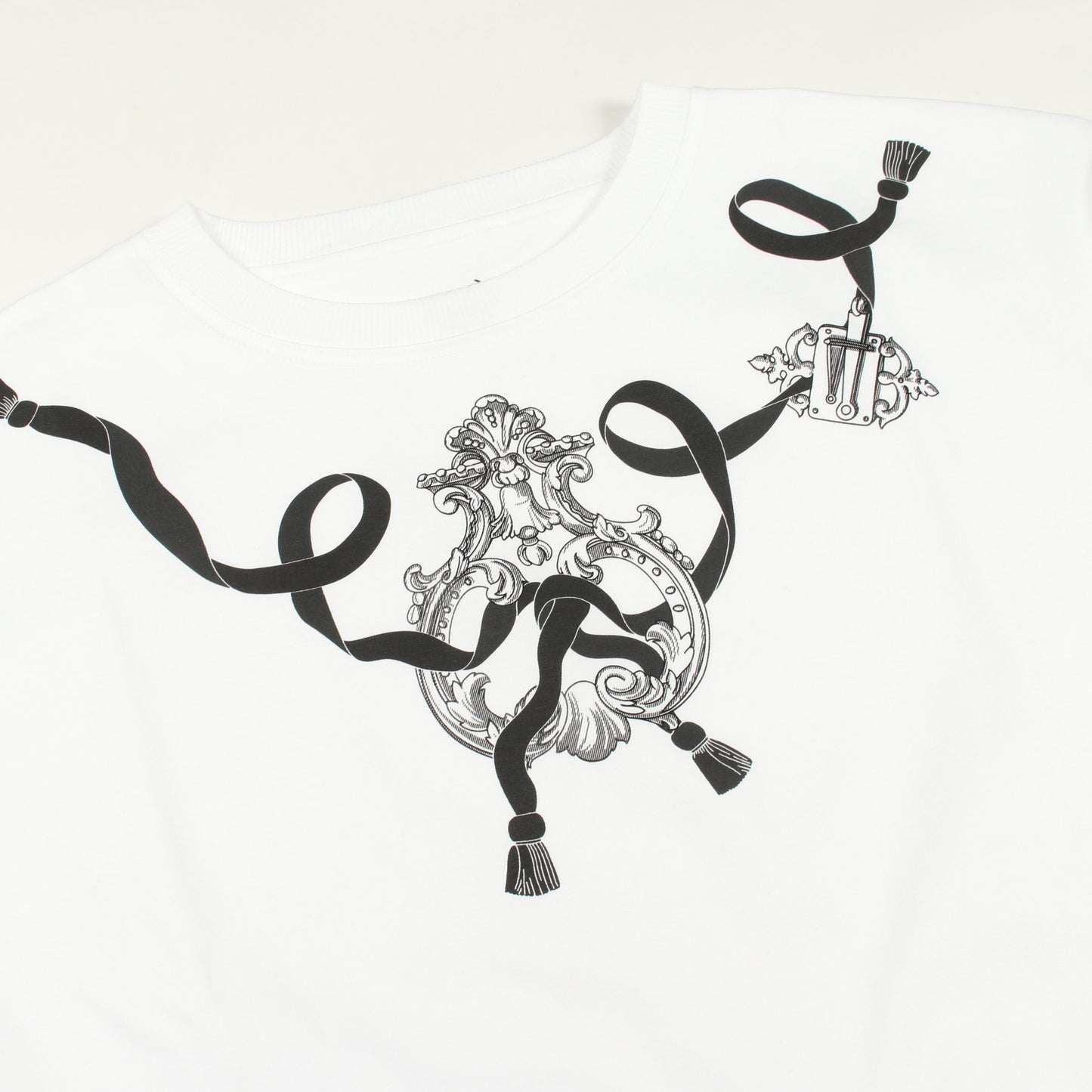 カルトゥッシュ フェロヌリー 半袖Tシャツ コットン ホワイト エルメス トップス HERMES
