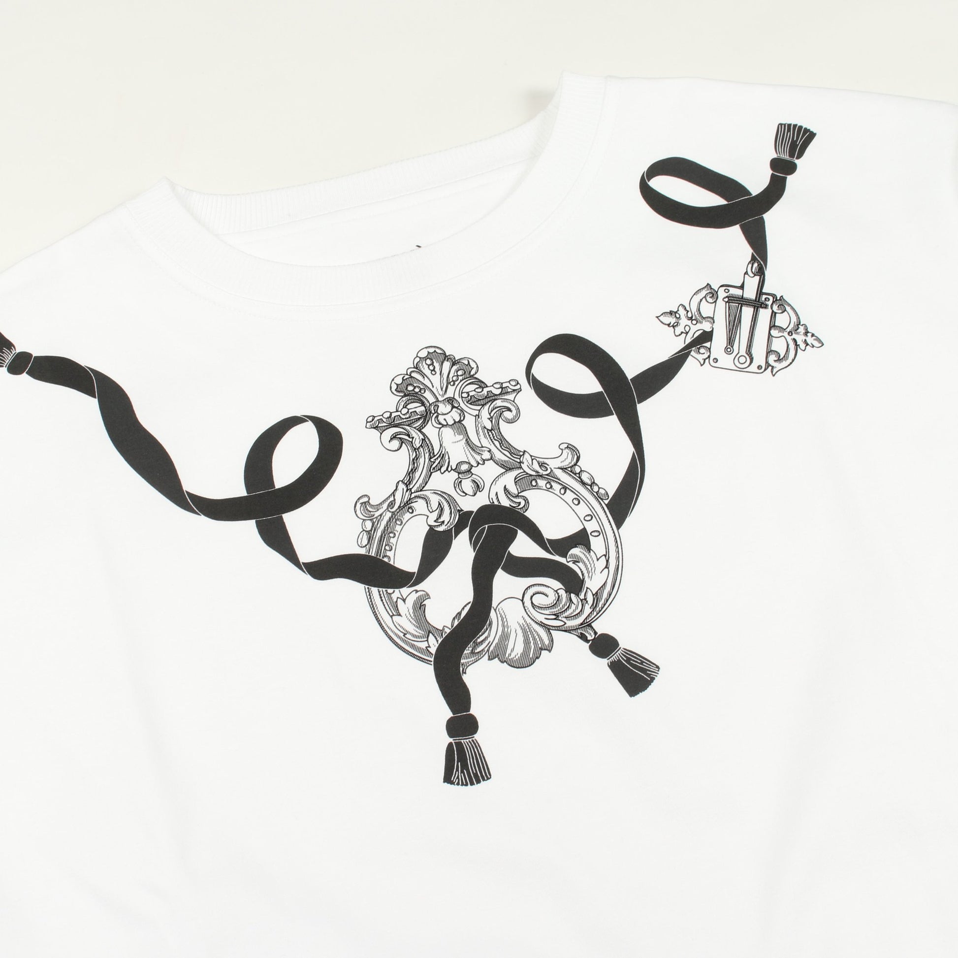 カルトゥッシュ フェロヌリー 半袖Tシャツ コットン ホワイト エルメス トップス HERMES