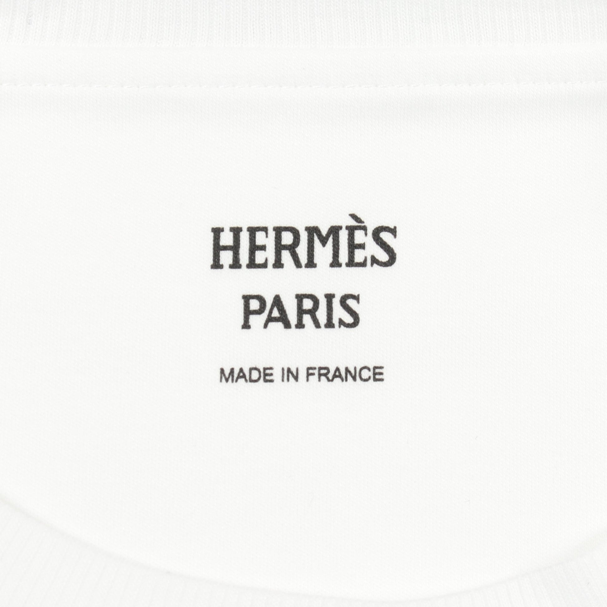 カルトゥッシュ フェロヌリー 半袖Tシャツ コットン ホワイト エルメス トップス HERMES