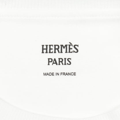 カルトゥッシュ フェロヌリー 半袖Tシャツ コットン ホワイト エルメス トップス HERMES