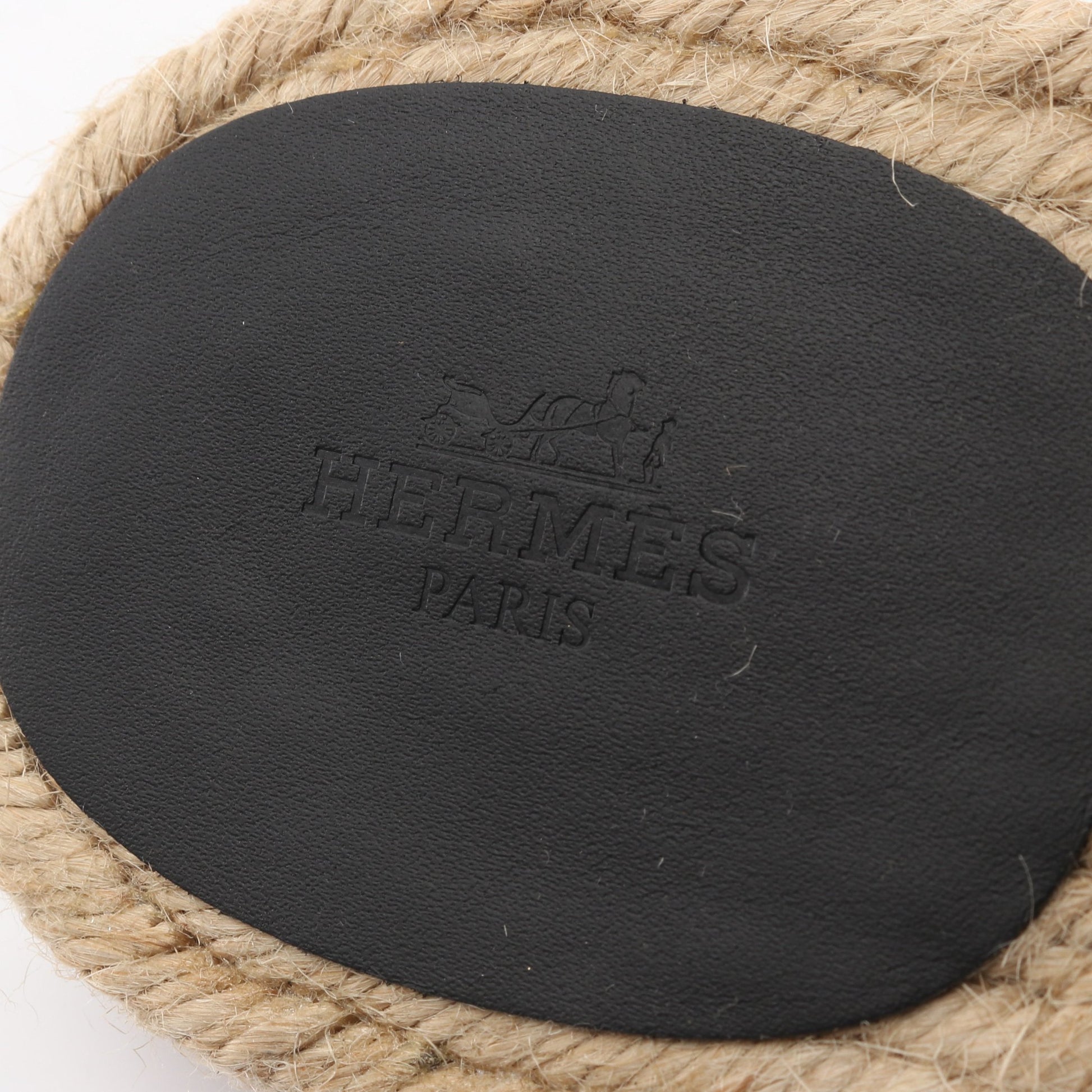 アンティグア スライドサンダル レザー ブラック ベージュ エルメス シューズ HERMES