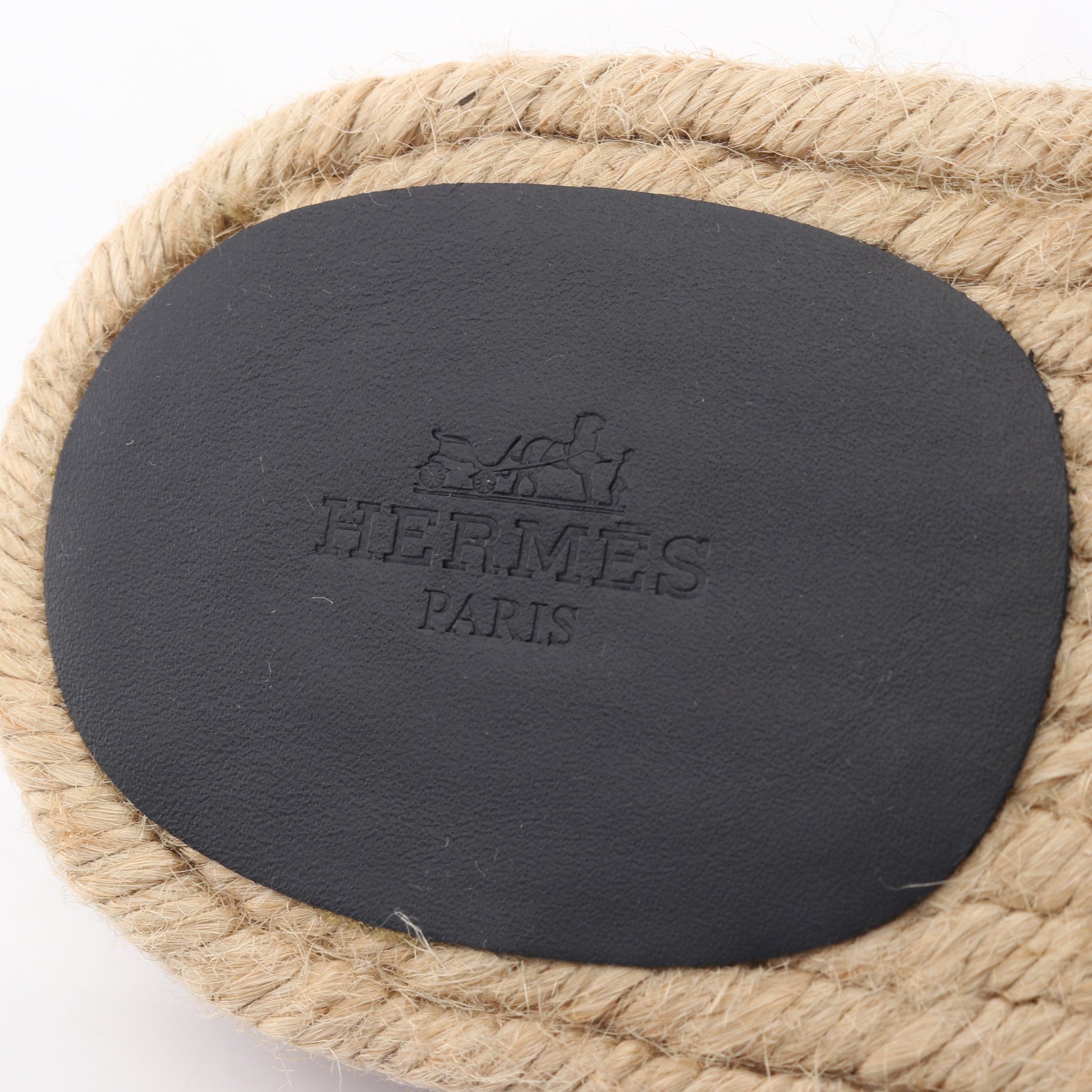 アンティグア スライドサンダル スエード ネイビー ベージュ エルメス シューズ HERMES