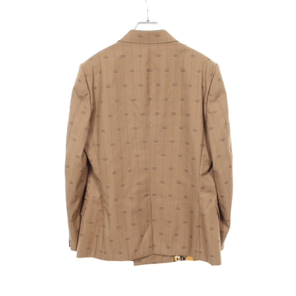 テーラードジャケット ウール ライトブラウン グッチ アウター GUCCI