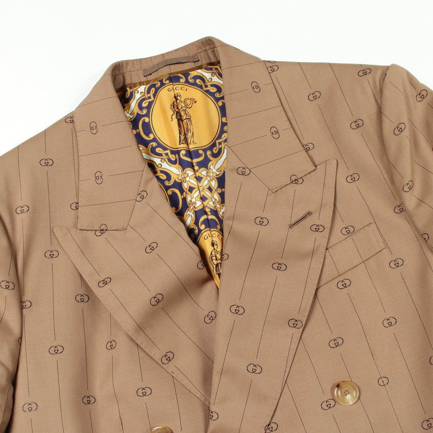 テーラードジャケット ウール ライトブラウン グッチ アウター GUCCI