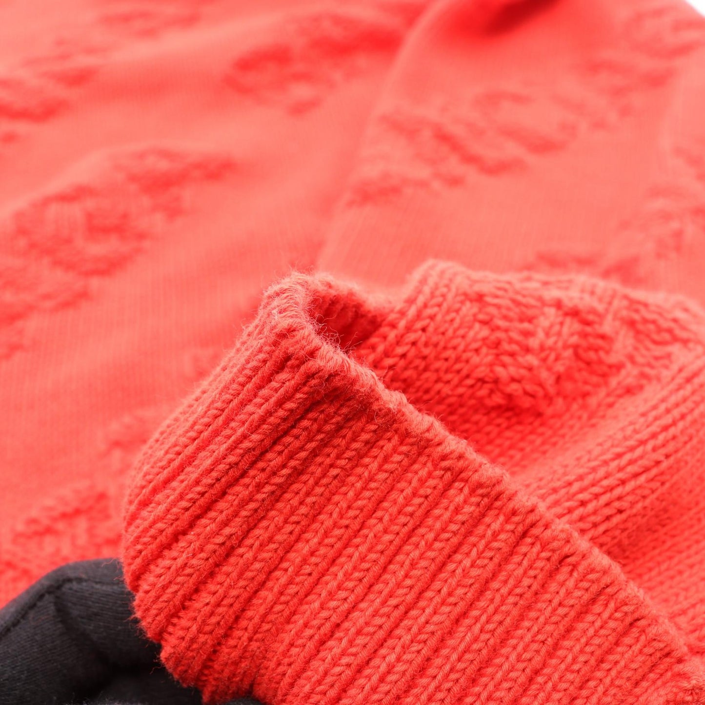 ロゴジャガード ニット クルーネック コットン レッド バレンシアガ トップス BALENCIAGA