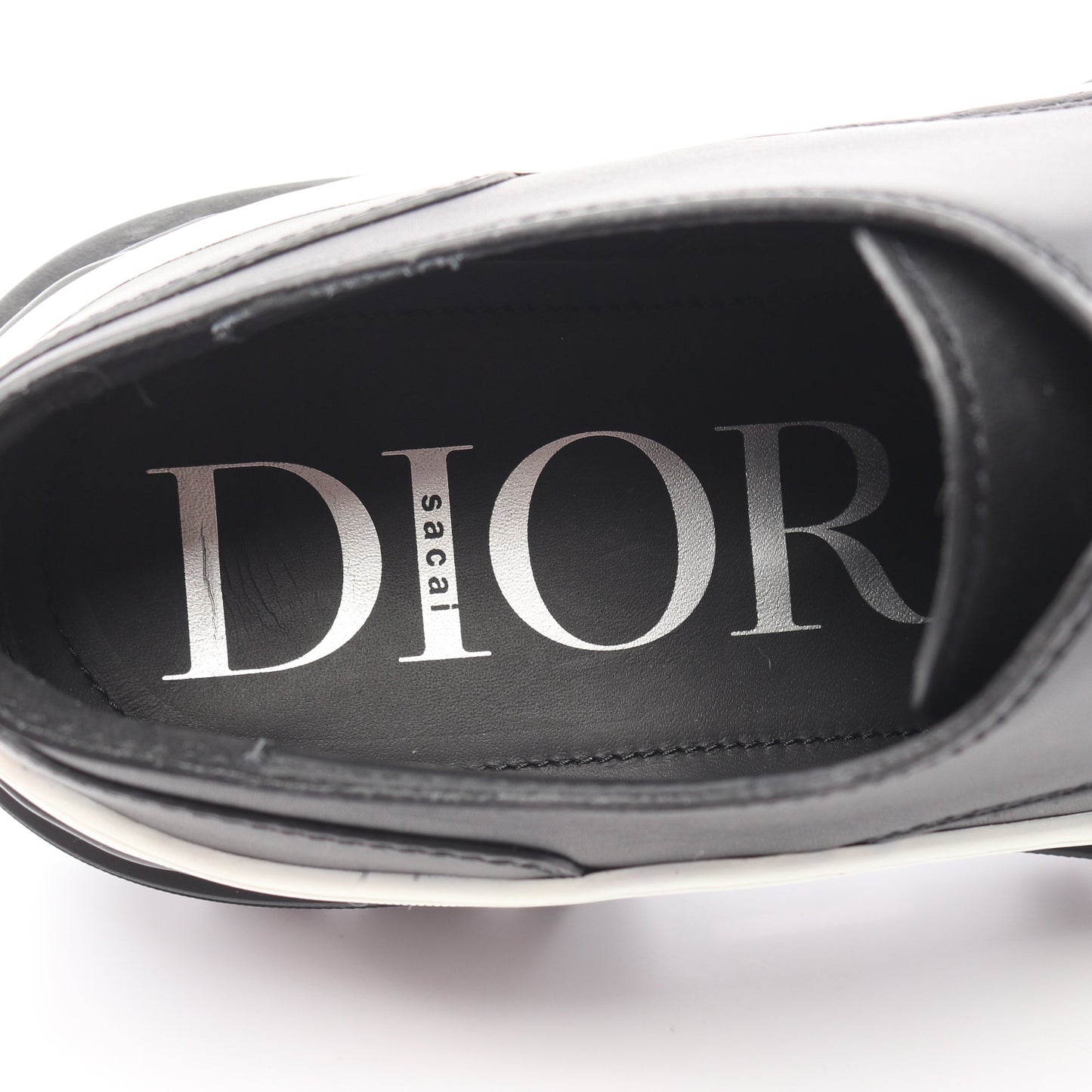 DIOR × SACAI Explorer Derby エクスプローラー ダービー スニーカー レザー ブラック ホワイト ディオール シューズ DIOR