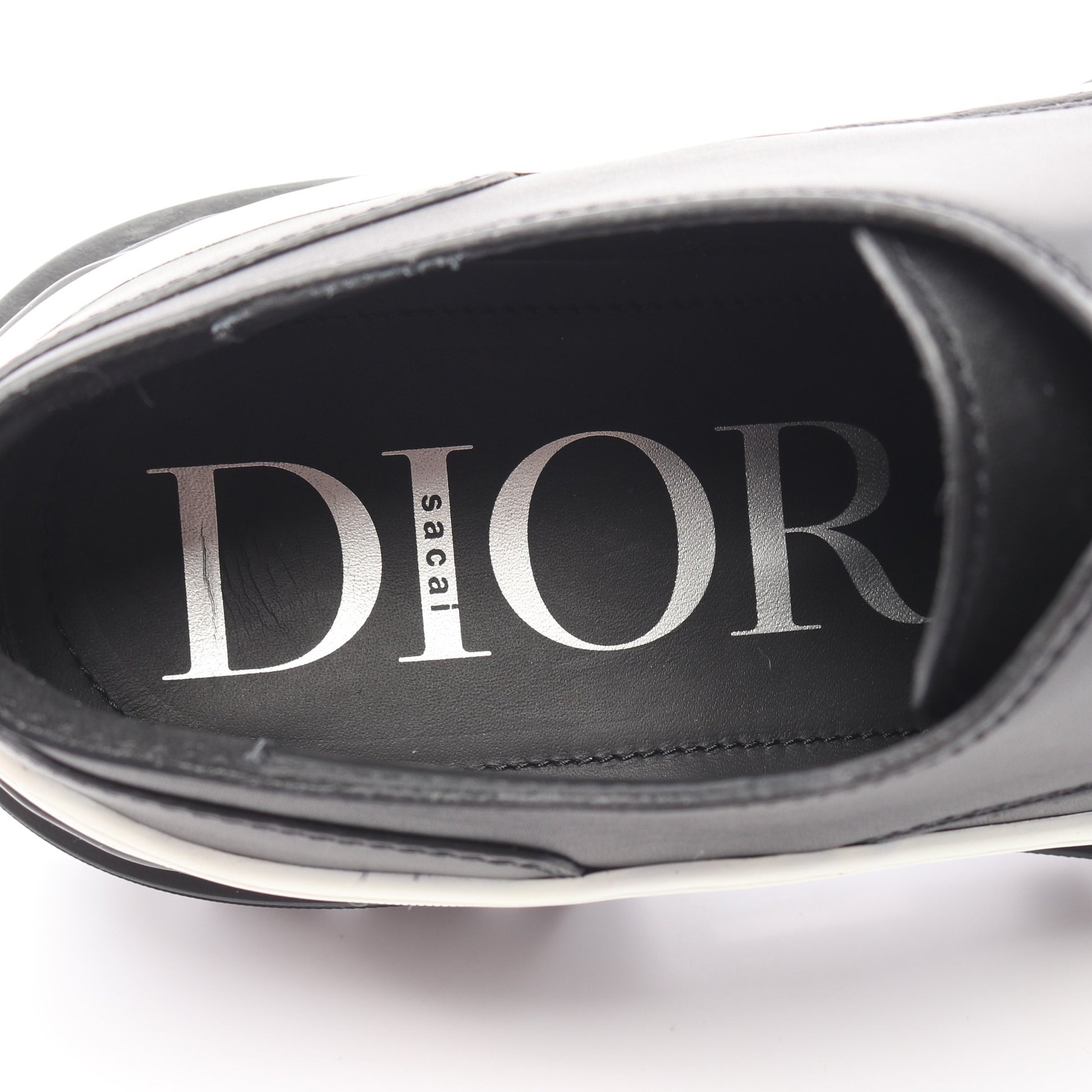 DIOR × SACAI Explorer Derby エクスプローラー ダービー スニーカー レザー ブラック ホワイト ディオール シューズ DIOR
