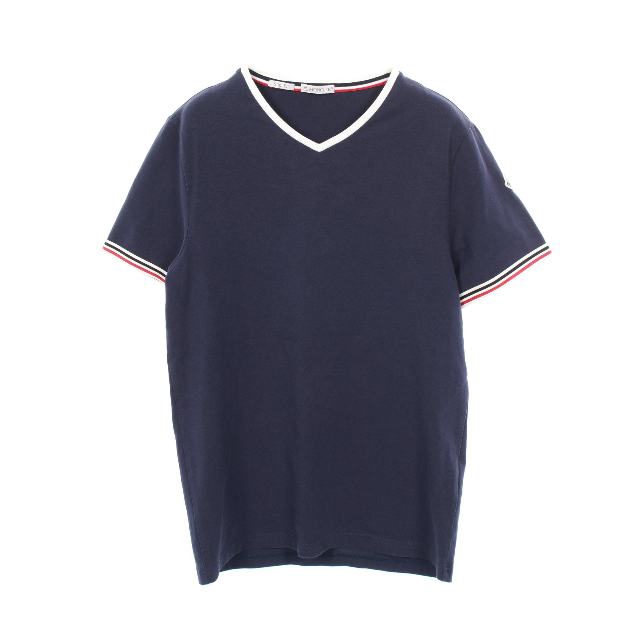 【あんしん鑑定可】MONCLERモンクレール デカロゴVネックTシャツ紺 正規品 あんしん鑑定可MONCLERモンクレール 【国内正規品 安心鑑定可】MONCLER