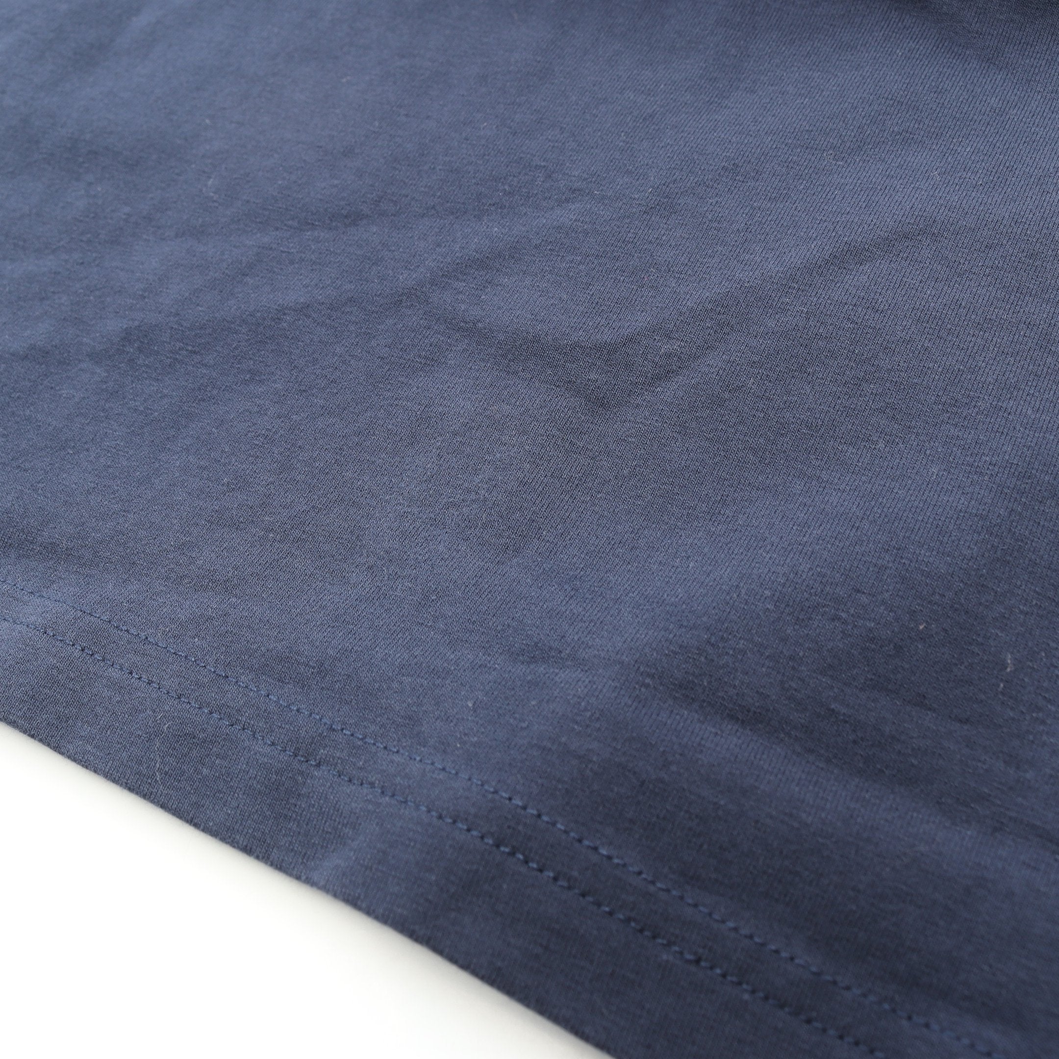 半袖Tシャツ Vネック ロゴワッペン コットン ネイビー ホワイト レッド
