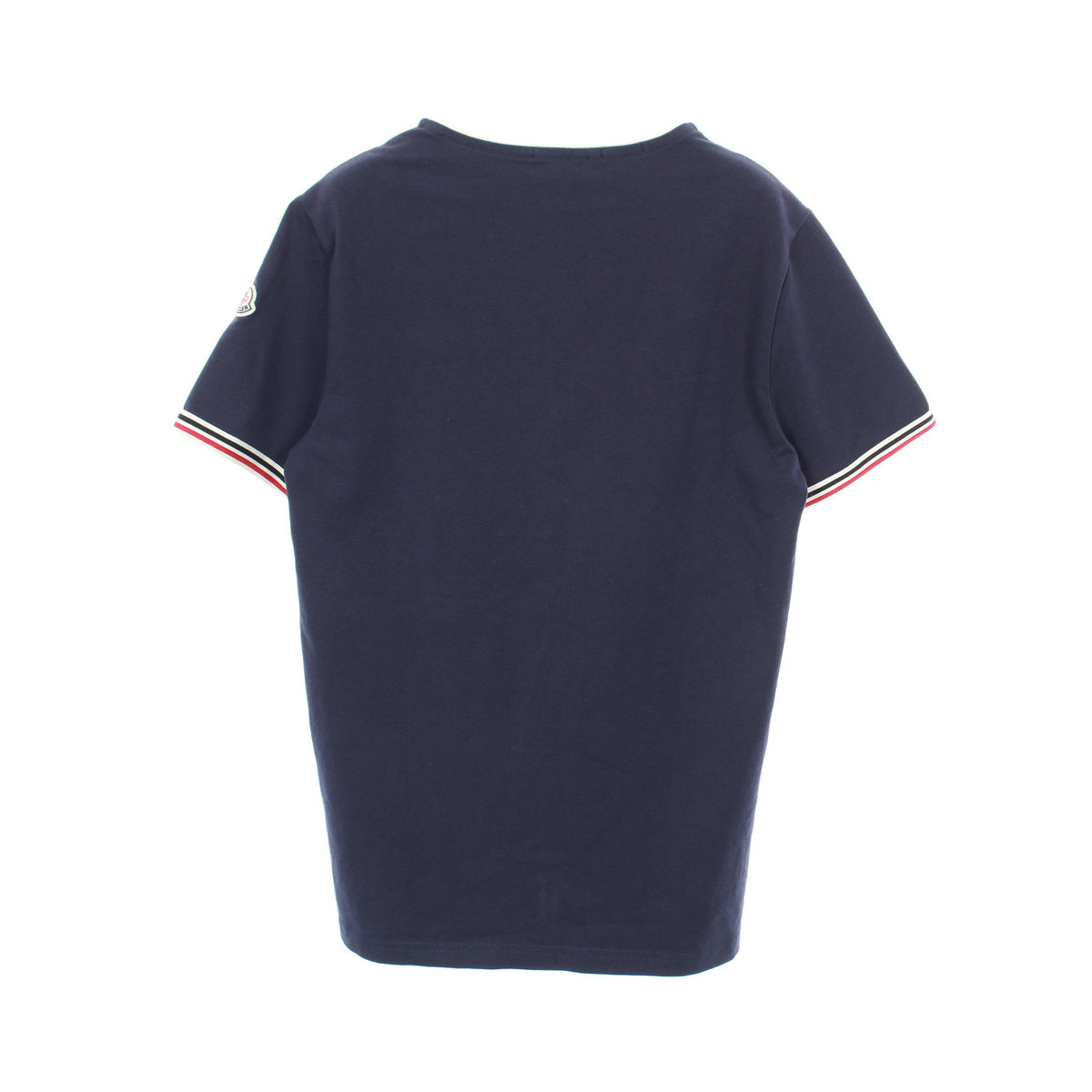 半袖Tシャツ Vネック ロゴワッペン コットン ネイビー ホワイト レッド モンクレール トップス MONCLER
