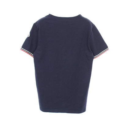 半袖Tシャツ Vネック ロゴワッペン コットン ネイビー ホワイト レッド モンクレール トップス MONCLER