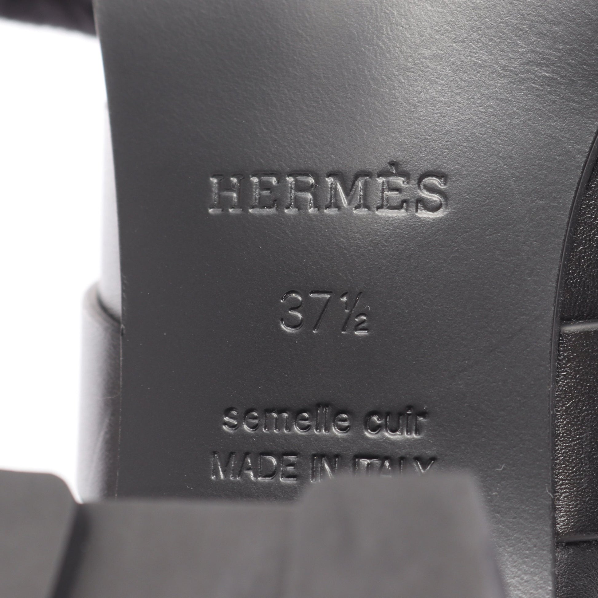 キュート60 サンダル レザー ブラック エルメス シューズ HERMES
