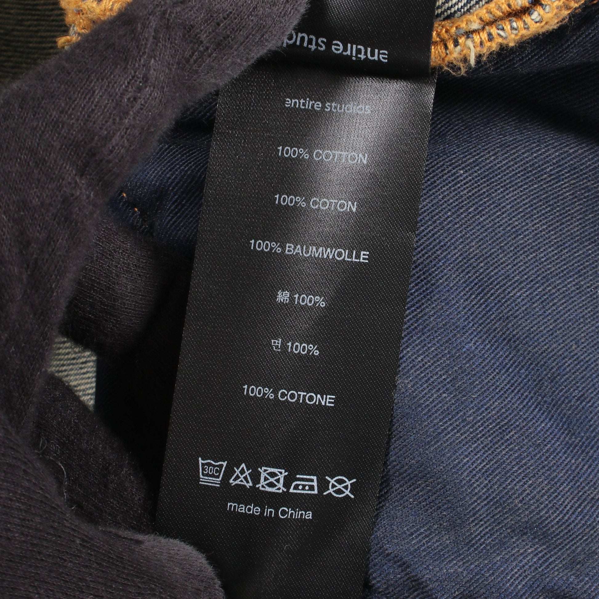 GEM JEANS デニムパンツ コットン ブルー エンタイアスタジオ ボトムス ENTIRE STUDIOS