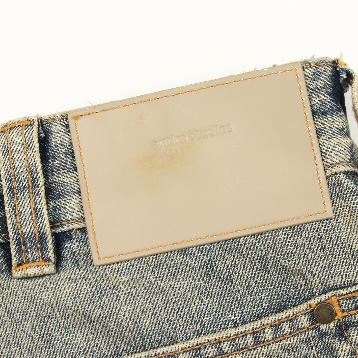GEM JEANS デニムパンツ コットン ブルーグレー エンタイアスタジオ ボトムス ENTIRE STUDIOS