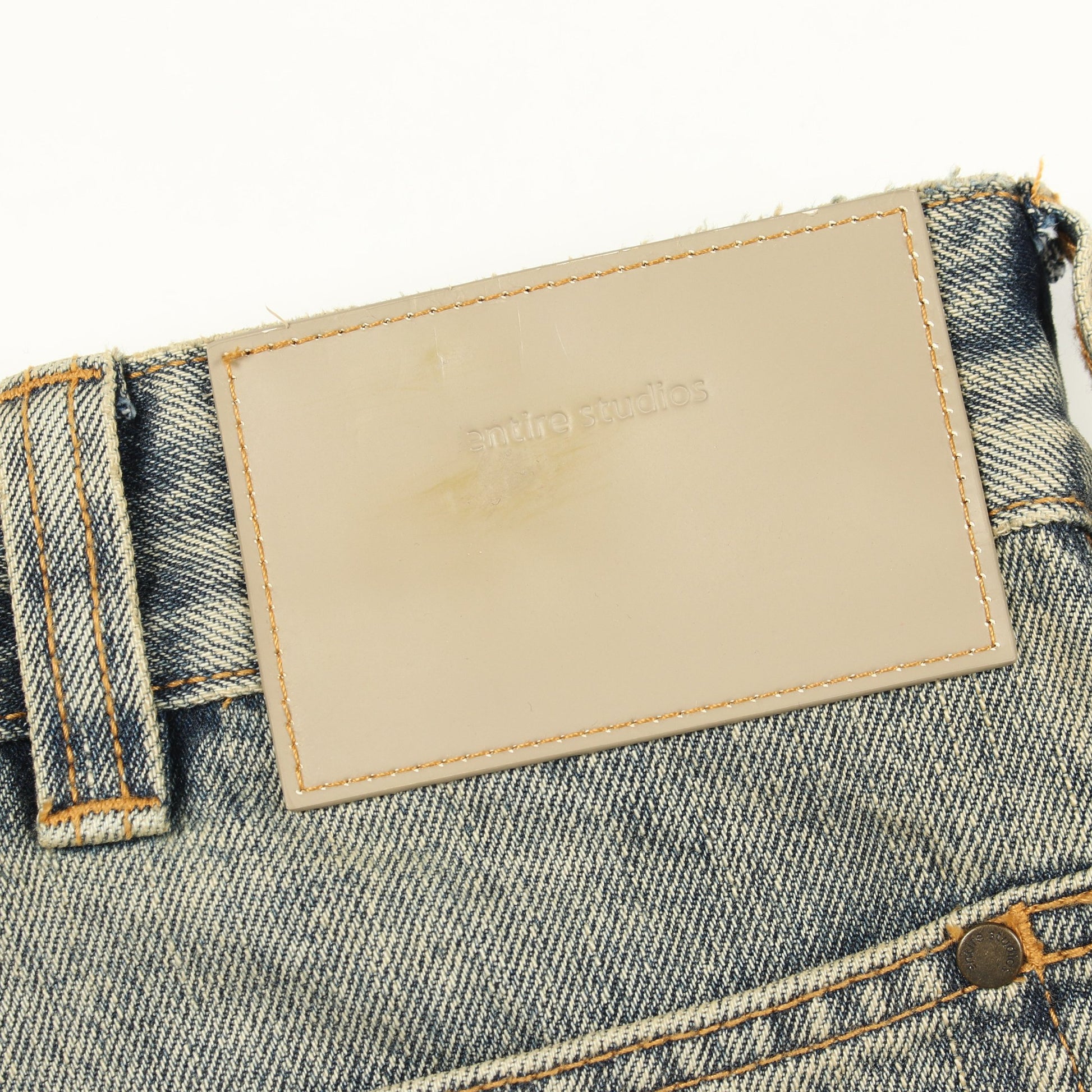 GEM JEANS デニムパンツ コットン ブルーグレー エンタイアスタジオ ボトムス ENTIRE STUDIOS