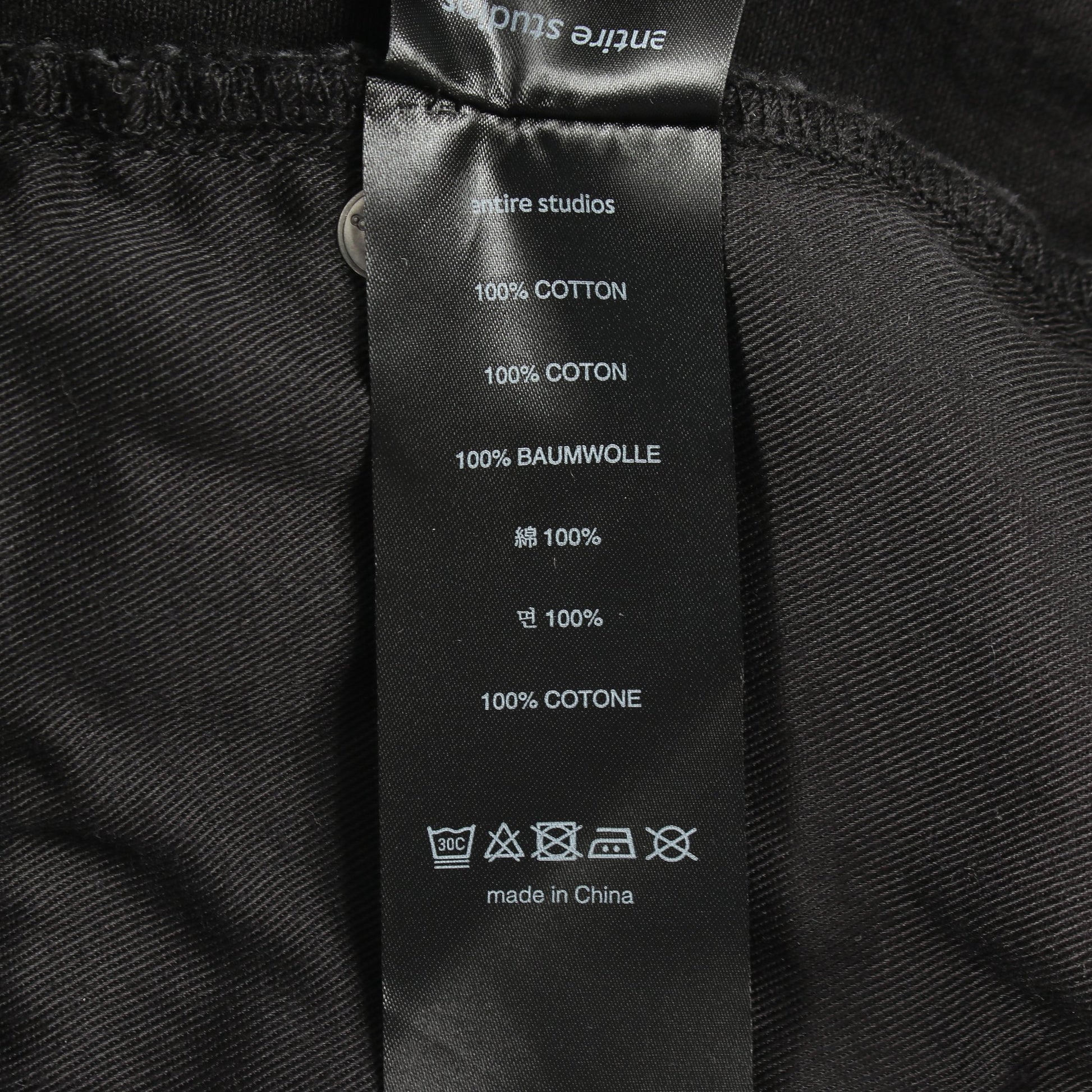 SPAR SHORTS デニムパンツ コットン ブラック エンタイアスタジオ ボトムス ENTIRE STUDIOS