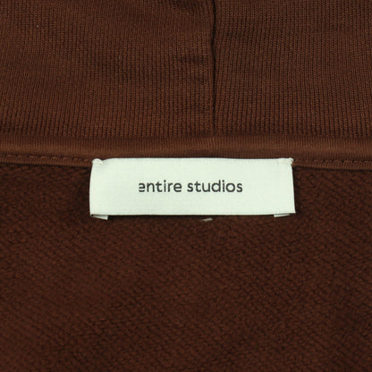 ETERNAL ZIP ジップアップパーカー コットン ブラウン エンタイアスタジオ トップス ENTIRE STUDIOS