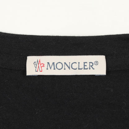 クルーネック 半袖Tシャツ コットン ブラック モンクレール トップス MONCLER