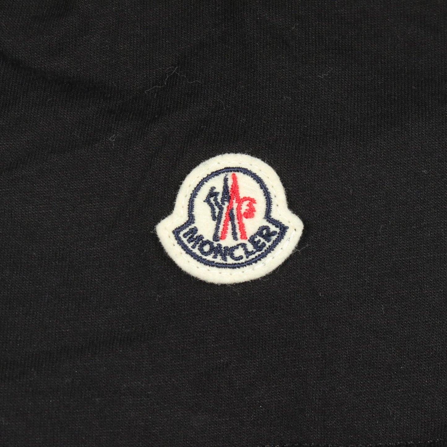 クルーネック 半袖Tシャツ コットン ブラック モンクレール トップス MONCLER