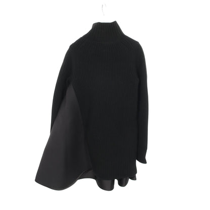 切替 変形 ニットワンピース ウール ブラック サカイ ワンピース sacai