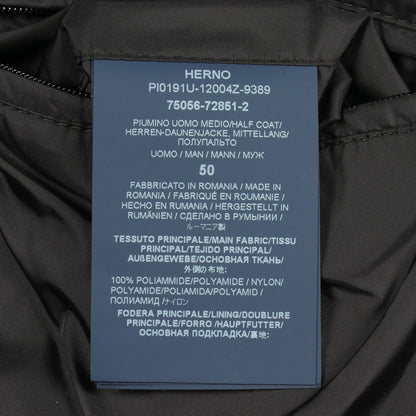 ダウンコート ナイロン ブラック フード付き ヘルノ アウター HERNO