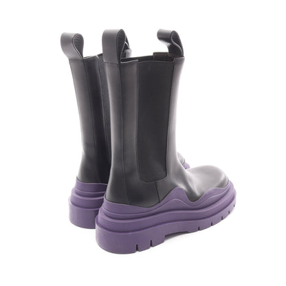 TIRE BOOTS タイヤ チェルシーブーツ ブーツ レザー ブラック パープル ボッテガヴェネタ シューズ BOTTEGA VENETA
