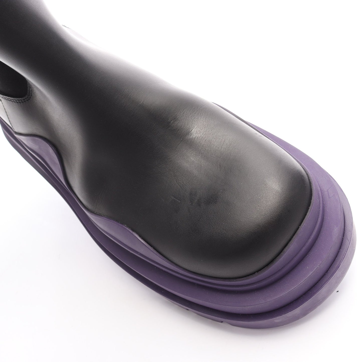TIRE BOOTS タイヤ チェルシーブーツ ブーツ レザー ブラック パープル ボッテガヴェネタ シューズ BOTTEGA VENETA