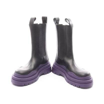 TIRE BOOTS タイヤ チェルシーブーツ ブーツ レザー ブラック パープル ボッテガヴェネタ シューズ BOTTEGA VENETA