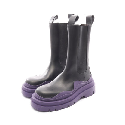 TIRE BOOTS タイヤ チェルシーブーツ ブーツ レザー ブラック パープル ボッテガヴェネタ シューズ BOTTEGA VENETA