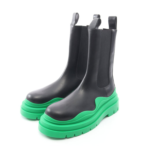 TIRE BOOTS タイヤ チェルシーブーツ サイドゴアブーツ レザー グリーン ブラック ボッテガヴェネタ シューズ BOTTEGA VENETA