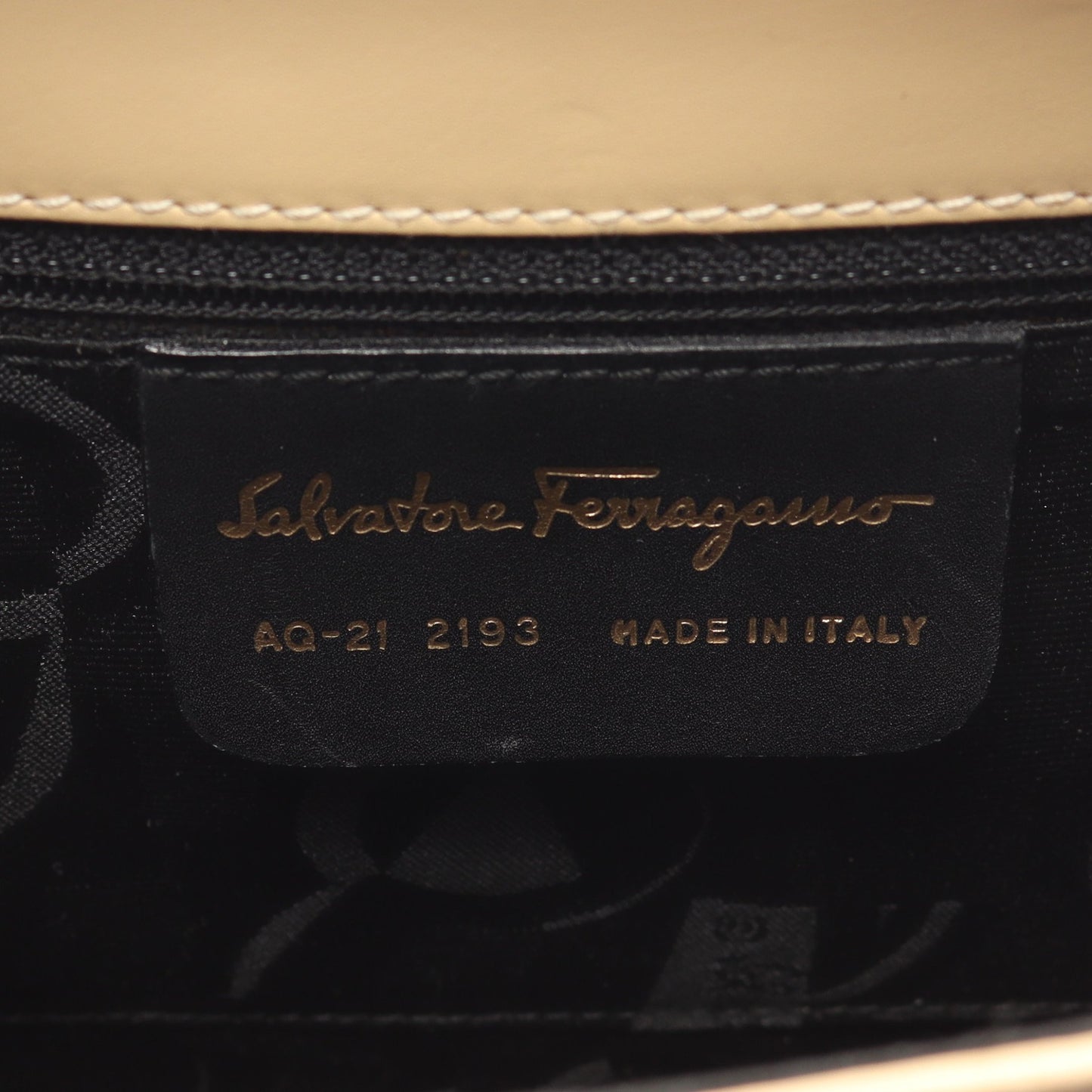 ガンチーニ ハンドバッグ レザー ベージュ 2WAY サルヴァトーレフェラガモ バッグ Salvatore Ferragamo