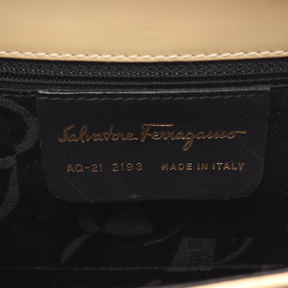 ガンチーニ ハンドバッグ レザー ベージュ 2WAY サルヴァトーレフェラガモ バッグ Salvatore Ferragamo