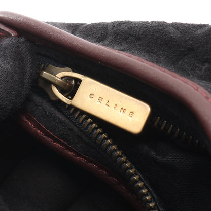 Cマカダム ショルダーバッグ スエード レザー ブラック ボルドー セリーヌ バッグ CELINE