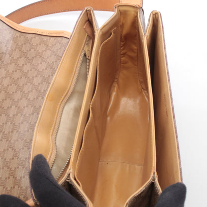 マカダム ショルダーバッグ PVC レザー ベージュ ライトブラウン セリーヌ バッグ CELINE