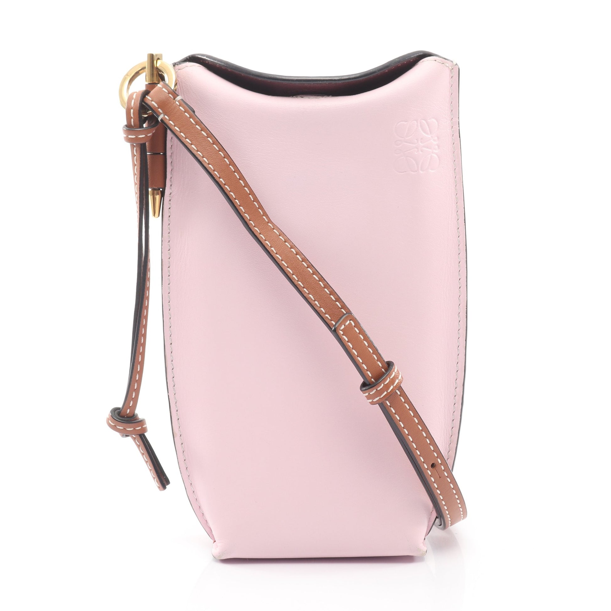 GATE POCKET ゲートポケット ショルダーバッグ レザー ピンク オレンジレッド ロエベ バッグ LOEWE