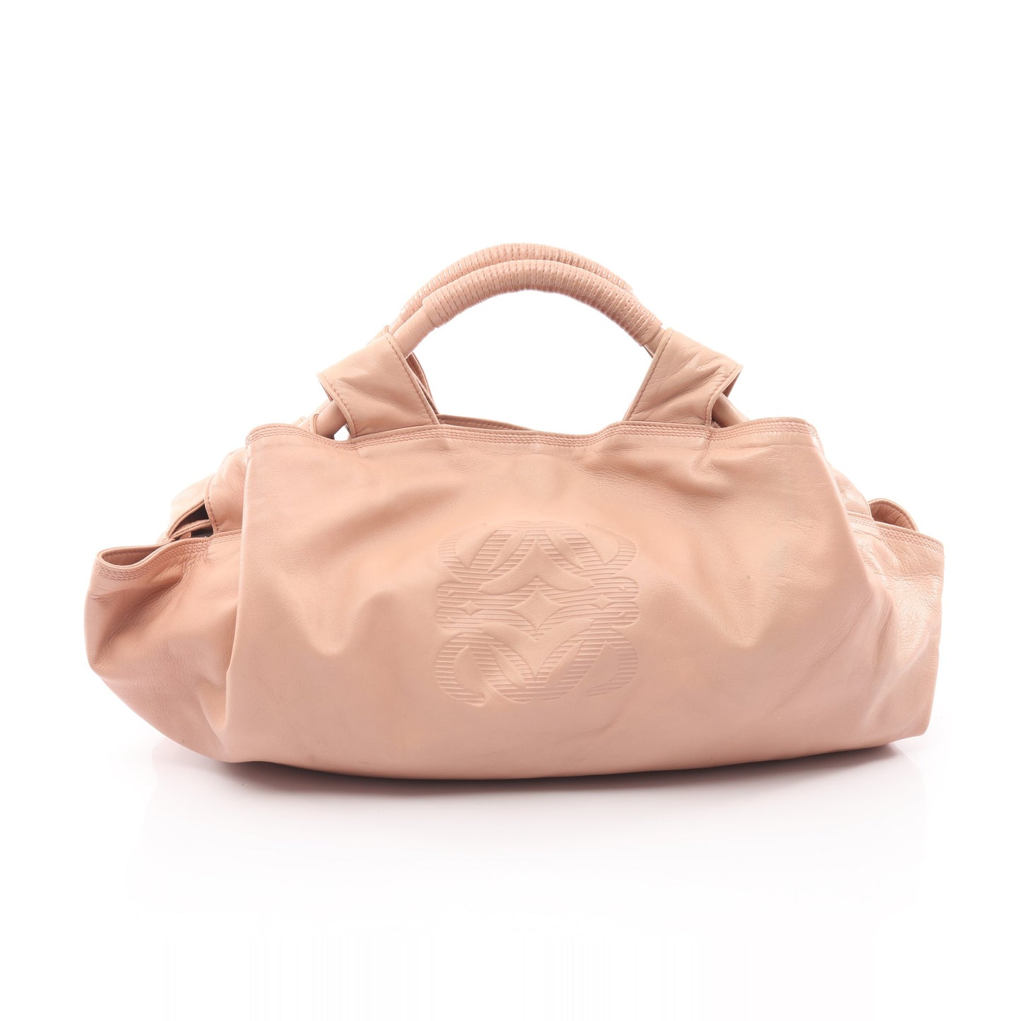 ナッパアイレ ハンドバッグ レザー ピンクベージュ ロエベ バッグ LOEWE