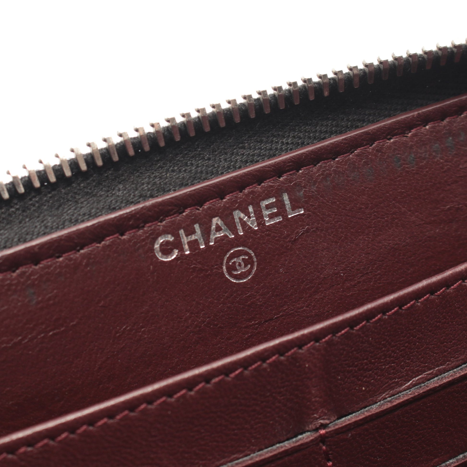 マトラッセ ラウンドファスナー長財布 ラムスキン ブラック シルバー金具 シャネル 財布・小物 CHANEL
