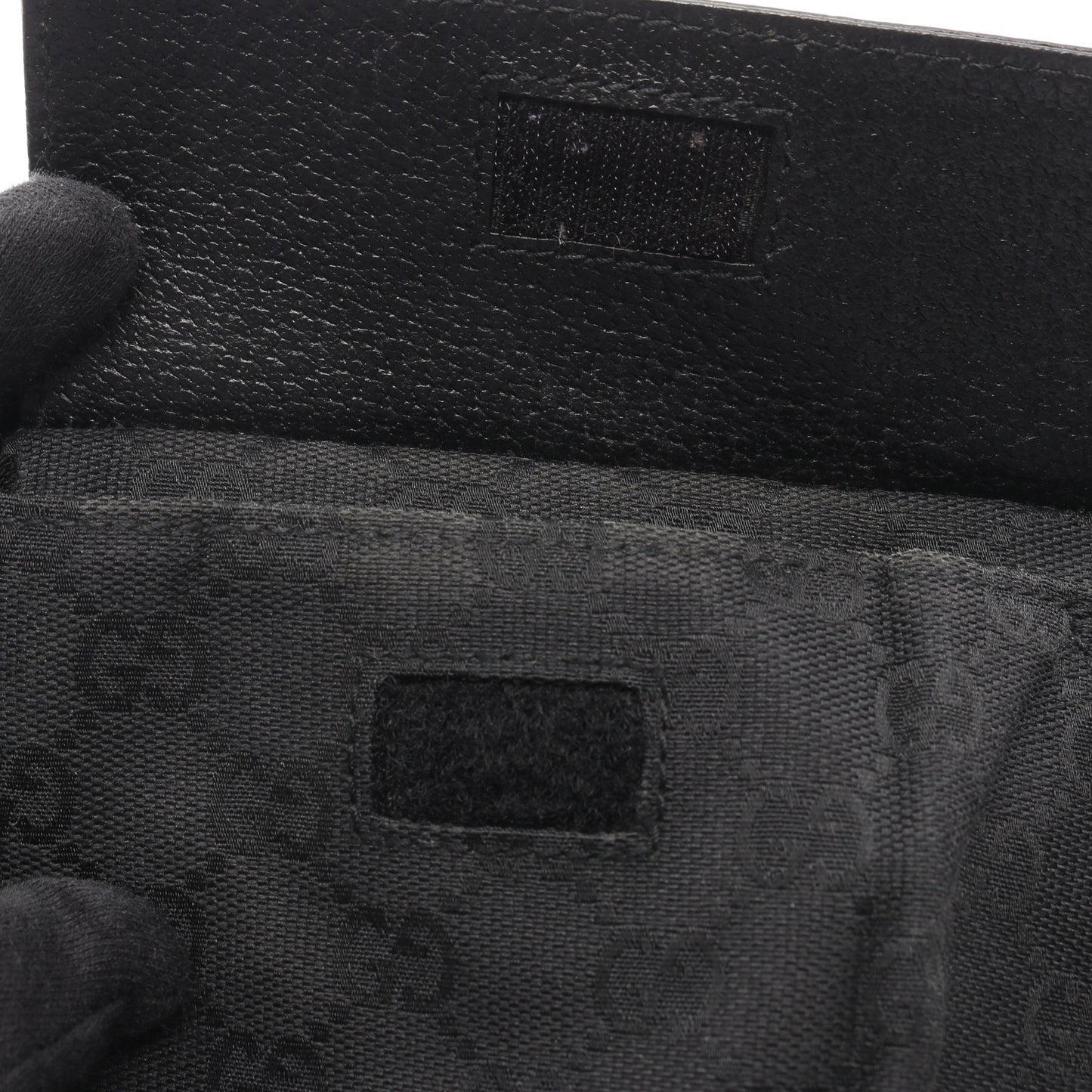 GGキャンバス ボディバッグ ウエストバッグ キャンバス レザー ブラック グッチ バッグ GUCCI