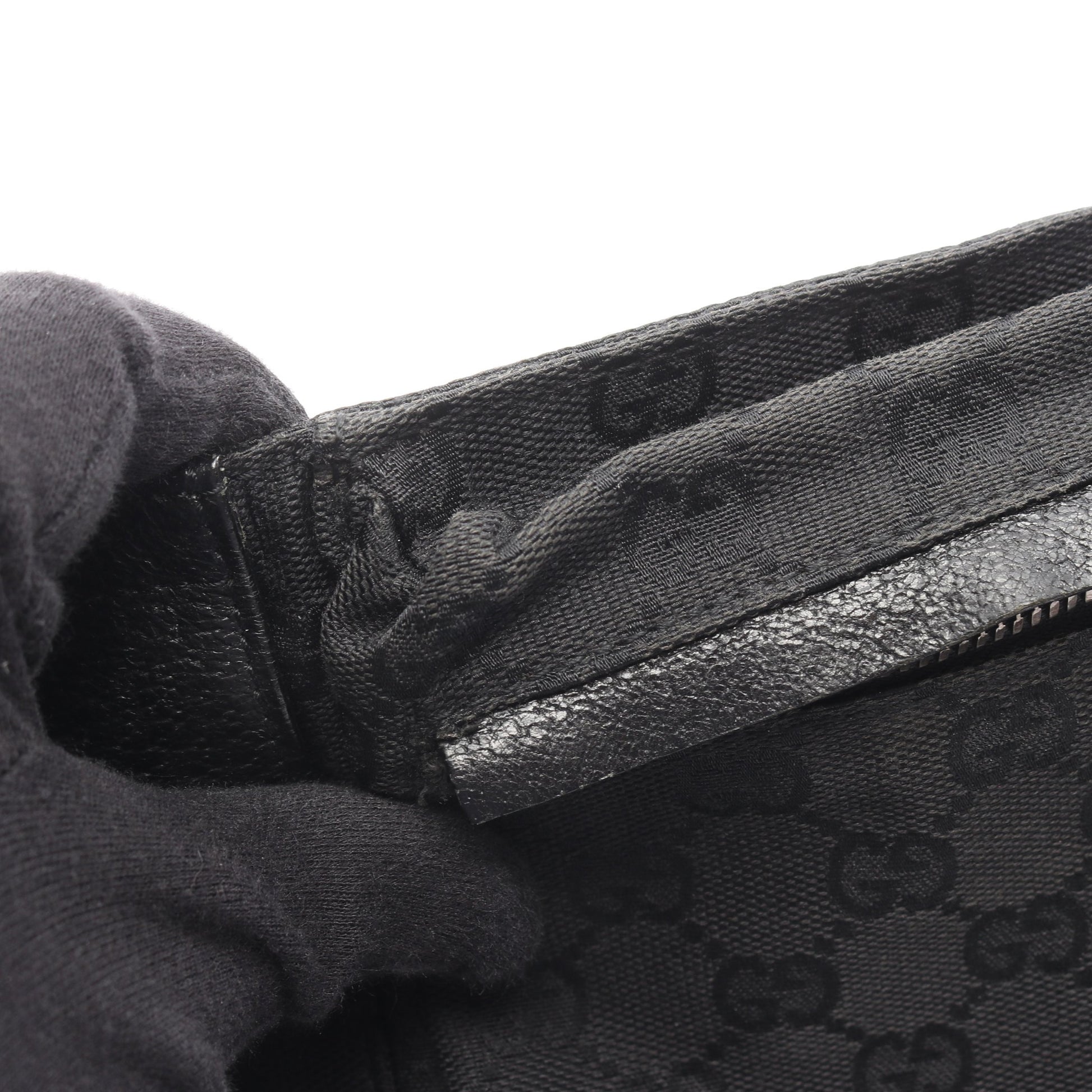 GGキャンバス ボディバッグ ウエストバッグ キャンバス レザー ブラック グッチ バッグ GUCCI