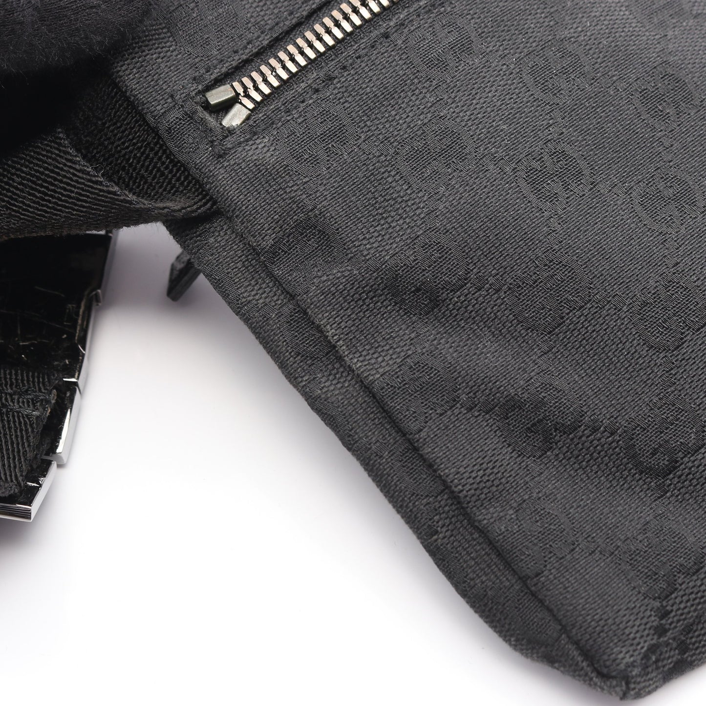 GGキャンバス ボディバッグ ウエストバッグ キャンバス レザー ブラック グッチ バッグ GUCCI