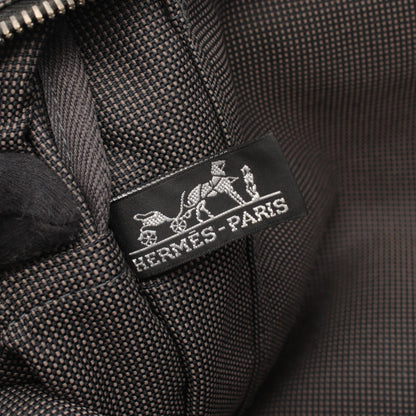 エールラインMM ハンドバッグ トートバッグ ナイロンキャンバス ダークグレー シルバー金具 エルメス バッグ HERMES