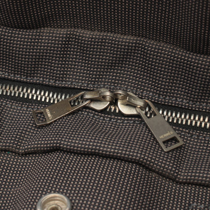 エールラインMM ハンドバッグ トートバッグ ナイロンキャンバス ダークグレー シルバー金具 エルメス バッグ HERMES